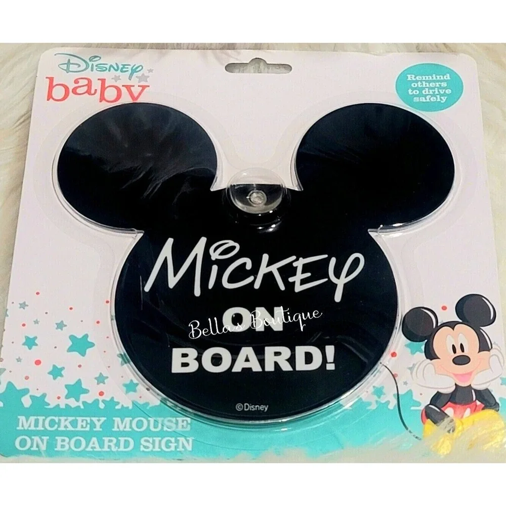 Disney Mickey Mouse baby on board sign new suction window gift